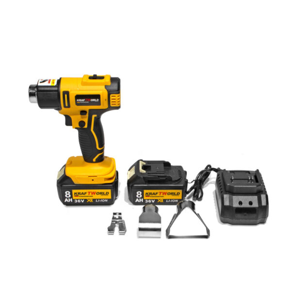 kraftworld Πιστόλι θερμού αέρα με ρυθμιστή θερμότητας έως 530°c  36 v και 8 Α