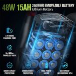 Mini 14 Μαύρο Σπαστό Ηλεκτρικό Ποδήλατο Πόλης - Image 12