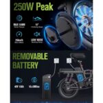 Mini 14 Μαύρο Σπαστό Ηλεκτρικό Ποδήλατο Πόλης - Image 8