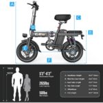 Mini 14 Μαύρο Σπαστό Ηλεκτρικό Ποδήλατο Πόλης - Image 6