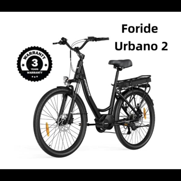 Ηλεκτρικό Ποδήλατο Foride Urbano 2 – Αυτονομία 100 χλμ. Μπαταρία 36V 13Ah Υδραυλικά Δισκόφρενα Ανάρτηση με Κλείδωμα 7 Ταχύτητες Shimano Εξαιρετική Σχέση Ποιότητας–Τιμής